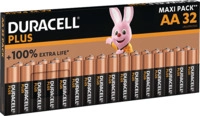 DURACELL Plus AA, 32er Pack, AA Batterie, Alkaline, 1.5 Volt