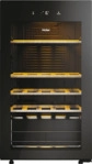 HAIER HWS34GGH1 50 SERIE 3 Weinklimaschrank (90 l EEK G, Glas Schwarz)