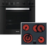 MIELE TwinSet Comfort H 2455 EP ACTIVE + KM 6003 LPT, Einbauherdset (Elektrokochfeld,