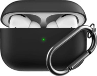 KEYBUDZ H&uuml;lle mit Schl&uuml;sselanh&auml;nger, Case kompatibel AirPods Schutzcase, Schwarz