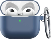 KEYBUDZ Elevate Schutzh&uuml;lle mit Karabiner f&uuml;r Apple AirPods 3 Schutzcase, Blau