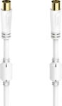 HAMA 100 dB, 10 m Koax-Stecker auf Koax-Kupplung, Antennen-Kabel,