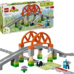 LEGO DUPLO Town 10426 Eisenbahnbr&uuml;cke und Schienen &ndash; Erweiterungsset Bausatz,