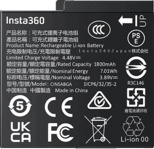 INSTA360 859139 Ace Pro 2/Ace Pro/Ace, Ersatzakku, Schwarz