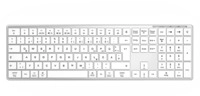 ISY IKE-7200-WT, Tastatur, Scissor, kabellos, Wei&szlig;