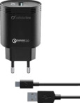 CELLULAR LINE USB Charger Kit QC Ladeger&auml;t Huawei, Schwarz
