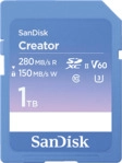 SANDISK Creator SD UHS-II, SDXC Speicherkarte, 1 TB, 280 MB/s