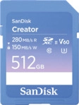 SANDISK SDSDXEP-512G-GNCIS, SANDISK Creator SD UHS-II, SDXC Speicherkarte, 512 GB,