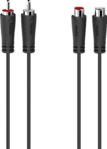HAMA 2 Cinch-Stecker auf Cinch-Kupplungen, Verl&auml;ngerungskabel, 5 m