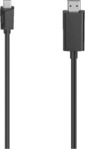 HAMA 3 m USB-C-Stecker auf HDMI-Stecker Video-Kabel, Schwarz