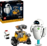 LEGO Disney Pixar 43279 WALL-E und EVE Bausatz, Mehrfarbig
