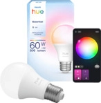 PHILIPS Hue Essential smarte E27 LED Lampe, 1er Pack Lichtquelle RGBW