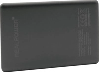 REALPOWER PB-5000 MAG Ultra Slim Powerbank 5000 mAh Schwarz/Titan