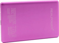REALPOWER PB-5000 MAG Ultra Slim Powerbank 5000 mAh Schwarz/Rosa