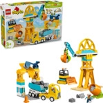 LEGO DUPLO Town 10476 Baustelle mit Baufahrzeugen &ndash; 3-in-1-Set Bausatz, Mehrfarbig