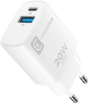 CELLULAR LINE USB-C 20W Dual Ladeger&auml;t Apple, Wei&szlig;