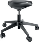 LEITZ Ergo Active Sitzhocker mit Rollen und DDF-Dual-Density-Schaumstoff-Komfortsitz,