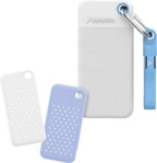 VERBATIM Pocket Festplatte, 2 TB SSD, extern, White/Light Blue