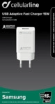 CELLULAR LINE Adaptive Fast Charger 15 Watt Samsung Watt, Wei&szlig;