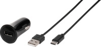 VIVANCO USB Ladeset Alle au&szlig;er APPLE, 12/24 Volt 15 Watt, Schwarz