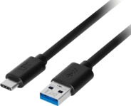 ISY IUC-3200 USB Type-C auf USB-A 2 Meter, Ladekabel, m, Schwarz
