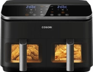 COSORI Dual Basket 8,5-Liter Black Air Fryer Keramikbeschichtung...