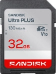 SANDISK ULTRA&reg; PLUS SDHC&trade; UHS-I-KARTE, SD Speicherkarte, 32 GB, 130 MB/s