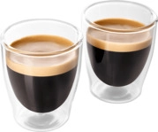 TCHIBO 2er-Set, doppelwandige Espresso Gl&auml;ser Transparent