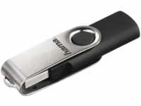 HAMA Rotate USB-Stick, 128 GB, 15 MB/s, Schwarz/Silber