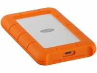 LACIE Rugged USB-C Festplatte, 1 TB HDD, 2,5 Zoll, extern, Silber/Orange
