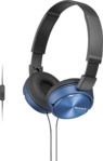 SONY MDR-ZX310AP mit Headsetfunktion, Over-ear Kopfh&ouml;rer Blau