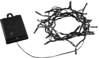 KONSTSMIDE 3722-100 LED Lichterkette, Schwarz, Warmwei&szlig;