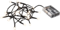 KONSTSMIDE 1491-107 LED Globelichterkette, Schwarz, Warmwei&szlig;