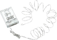 KONSTSMIDE Micro LED Lichterkette Weihnachtsbeleuchtung, Silber, Warmwei&szlig;