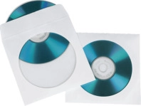 HAMA 50er Pack CD-/DVD Papier-Schutzh&uuml;llen Wei&szlig;
