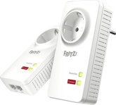 AVM FRITZ!Powerline 1220 Set, Gigabit-Adapter mit integrierter Steckdose 1,200 Mbit/s
