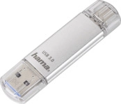HAMA C-Laeta USB-Stick, 128 GB, 40 MB/s, Silber