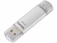 HAMA C-Laeta USB-Stick, 256 GB, 70 MB/s, Silber
