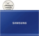 SAMSUNG Portable SSD T7 PC/Mac Festplatte, 2 TB SSD, extern, Indigo blue