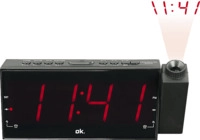 OK. OCR 161-PR Projektions-Uhrenradio, FM, AM, Schwarz