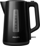 PHILIPS HD9318/20 Series 3000 1.7 Liter Wasserkocher, Schwarz