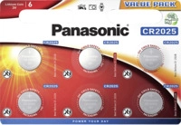 PANASONIC CR2025EL/6BP CR2025 Knopfzelle, Lithium Metall, 3 Volt, 165 mAh