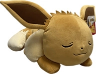 JAZWARES Pok&eacute;mon - Evoli schlafend Pl&uuml;sch 45 cm Pl&uuml;schfigur