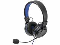 SNAKEBYTE Headset 4 Stereo und abnehmbaren Mikrofon , On-ear Gaming Schwarz/Blau