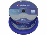 VERBATIM 1x50 BD-R 25GB 6x Speed Datalife No-ID Cakebox Blu-ray Discs