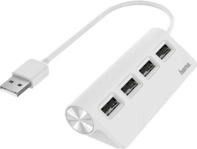 HAMA 4 Ports, USB-Hub, Wei&szlig;