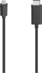 HAMA 1.5 m USB-C-Stecker auf DisplayPort-Stecker Kabel, Schwarz