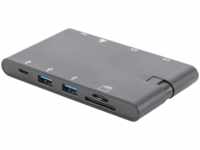 DIGITUS DA 70865 USB Typ-C, Ultra HD, neun weitere Ports, Universal Travel Docking