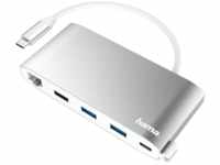 HAMA 8 Ports USB-C-Multiport Adapter, Silber