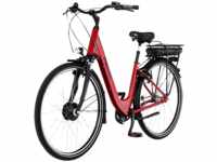 FISCHER CITA 1.0 Citybike (Laufradgröße: 28 Zoll, Damen-Rad, 317 Wh, Rot...